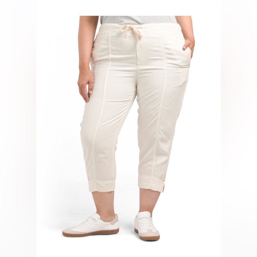 Zara Cream Capris for Women